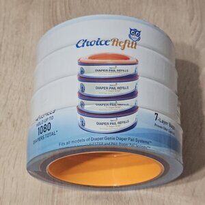 Choice Refill 4 Diaper Pail Refills (Fits Diaper Genie Diaper Pail) 1080 Diapers
